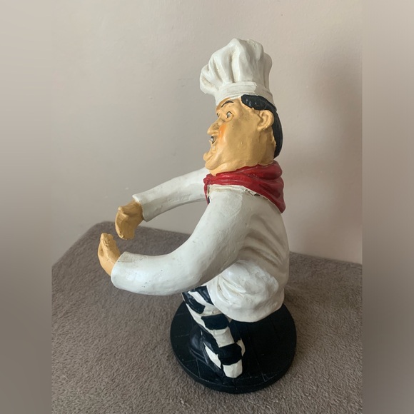 VINTAGE 13” Chef Figurine Italian Kitchen Food Restaurant Peter MOOK Collectible - Picture 3 of 9